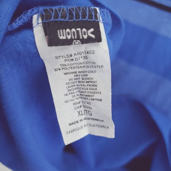 Volcom T-Shirt Mens XL Blue Black Striped Cotton V-Neck Pullover Classic Tee - Picture 6 of 9